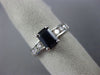 ESTATE 1.87CT DIAMOND & AAA SAPPHIRE 18KT WHITE GOLD CLASSIC 3D ENGAGEMENT RING