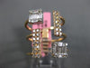 LARGE .72CT DIAMOND 18K WHITE & ROSE GOLD MULTI ROW RECTANGULAR ANNIVERSARY RING