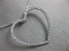 ESTATE LARGE .45CT DIAMOND 14KT WHITE GOLD 3D OPEN HEART FLOATING LOVE PENDANT