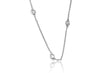 ESTATE .36CT DIAMOND 14KT WHITE GOLD CLASSIC 8 STONE BY THE YARD HEART NECKLACE