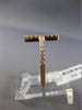 ESTATE .28CT ROUND DIAMOND 18KT ROSE GOLD 3D CLASSIC FAITH SIDEWAYS CROSS RING