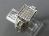 LARGE 1.55CT ROUND & BAGUETTE & PRINCESS DIAMOND 14KT WHITE GOLD SQUARE FUN RING