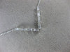 ESTATE .35CT ROUND & BAGUETTE DIAMOND 14K WHITE GOLD 3D CLASSIC V SHAPE NECKLACE