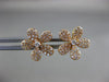ESTATE .41CT ROUND DIAMOND 18KT ROSE GOLD 3D CLASSIC FLOWER LOVE STUD EARRINGS