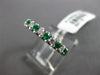 ESTATE .70CT DIAMOND & AAA EMERALD 14K WHITE GOLD COMFORT FIT ANNIVERSARY RING