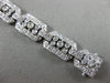 ESTATE WIDE 1.40CT DIAMOND 14KT WHITE GOLD 3D FILIGREE MILGRAIN TENNIS BRACELET