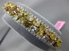 GIA LARGE 26.82CT WHITE & FANCY YELLOW DIAMOND 18K TWO TONE GOLD TENNIS BRACELET