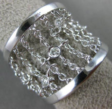 ESTATE WIDE .16CT DIAMOND 14KT WHITE GOLD DIAMOND BY THE YARD FLEXIBLE LOVE RING