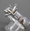 ESTATE .48CT DIAMOND 14KT WHITE GOLD BAGUETTE SEMI MOUNT ENGAGEMENT RING #17814