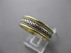 ESTATE WIDE 14KT WHITE & YELLOW GOLD 3D ROPE WEDDING ANNIVERSARY RING 6mm #23546