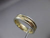 ESTATE 14KT WHITE & YELLOW GOLD HANDCRAFTED ROPE WEDDING BAND RING 5mm #23219