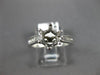ESTATE .35CT DIAMOND 14KT WHITE GOLD 3D FLOWER SEMI MOUNT ENGAGEMENT RING #17452