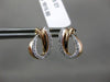 ESTATE .25CT DIAMOND 14KT ROSE GOLD 3D PAVE CLASSIC LOVE KNOT CLIP ON EARRINGS