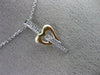 ESTATE .04CT DIAMOND 14KT WHITE & YELLOW GOLD KEY TO YOUR HEART FLOATING PENDANT