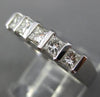 ESTATE .65CT DIAMOND 14KT WHITE GOLD 3D 5 STONE WEDDING ANNIVERSARY RING #1210