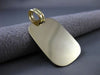 ESTATE LARGE 14KT WHITE YELLOW & ROSE GOLD 3D ENGRAVABLE DOG TAG PENDANT #24988