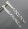 ESTATE LARGE 2.45CT DIAMOND 14KT WHITE GOLD INSIDE OUT HOOP LOVE EARRINGS #25977