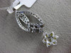 ESTATE LARGE .57CT DIAMOND & AAA YELLOW SAPPHIRE 14KT WHITE GOLD FLOWER PENDANT
