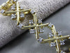ESTATE WIDE 1.5CT DIAMOND 14KT YELLOW GOLD 3D X LOVE SNOW FLAKE TENNIS BRACELET