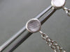 ESTATE .32CT DIAMOND 14KT WHITE GOLD MULTI STRAND CIRCULAR DROP HANGING EARRINGS