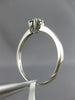 ESTATE .23CT DIAMOND & AAA EMERALD 14K WHITE GOLD FLOWER CLUSTER FRIENDSHIP RING