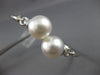 ESTATE .10CT DIAMOND & AAA SOUTH SEA PEARL 18KT WHITE GOLD LOVE BANGLE BRACELET