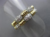 ESTATE WIDE .90CT DIAMOND 14KT TWO TONE GOLD 3D FLEXIBLE WOVEN ANNIVERSARY RING