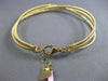 ESTATE .30CT DIAMOND 14KT TWO TONE GOLD 3D CRISS CROSS FLEXIBLE BANGLE BRACELET