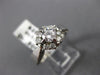 ANTIQUE WIDE .90CT DIAMOND 14KT WHITE GOLD ROUND CLUSTER ENGAGEMENT RING #17793