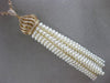 ESTATE EXTRA LARGE .50CT DIAMOND & AAA PEARL 18KT ROSE GOLD 3D TASSLE NECKLACE