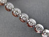 ANTIQUE 2.26CT ROUND DIAMOND 18KT WHITE GOLD 3D CIRCULAR TENNIS BRACELET #14542
