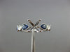 ESTATE .96CT DIAMOND & AAA SAPPHIRE 14K WHITE GOLD 3D SEMI MOUNT ENGAGEMENT RING
