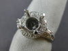 ESTATE .80CT DIAMOND 14K WHITE GOLD FILIGREE MILGRAIN SEMI MOUNT ENGAGEMENT RING