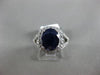 ESTATE 3.33CT DIAMOND & AAA SAPPHIRE 14KT GOLD 3D OVAL FILIGREE ENGAGEMENT RING