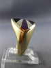 ESTATE LARGE 1.65CT DIAMOND AAA AMETHYST & ENAMEL 14K YELLOW GOLD 3D RING #26464