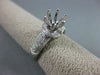 WIDE .50CT DIAMOND 14KT WHITE GOLD 3D 6 PRONG SEMI MOUNT HALO ENGAGEMENT RING