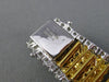 ESTATE MASSIVE 24.86CT WHITE & FANCY INTENSE YELLOW DIAMOND 14K GOLD 3D BRACELET
