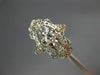 ANTIQUE WIDE .36CT OLD MINE DIAMOND 14KT WHITE GOLD 3D OPEN FILIGREE OVAL RING