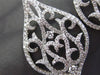 ESTATE LARGE 2.53CT DIAMOND 18K WHITE GOLD 3D FILIGREE HANGING FLOATING EARRINGS