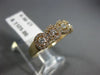 ESTATE .50CT DIAMOND 14K YELLOW GOLD 3D CLASSIC HALO FIVE STONE ANNIVERSARY RING
