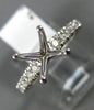 ESTATE .37CT DIAMOND 14KT WHITE GOLD 3D SEMI ETERNITY SEMI MOUNT ENGAGEMENT RING
