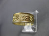 ANTIQUE 14KT YELLOW GOLD HANDCRAFTED WAVE DESIGN WEDDING BAND RING 7mm #23171