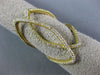 ESTATE LARGE .50CT DIAMOND 14KT YELLOW GOLD SEMI ETERNITY DOUBLE LOVE KNOT RING