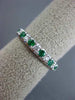 ESTATE .70CT DIAMOND & AAA EMERALD 14K WHITE GOLD COMFORT FIT ANNIVERSARY RING