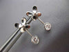 ESTATE .40CT DIAMOND 18KT WHITE GOLD 3D BEZEL BUTTERFLY HANGING EARRINGS #6417