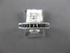 ESTATE .51CT DIAMOND & AAA SAPPHIRE 18K WHITE GOLD 3D CLASSIC ANNIVERSARY RING