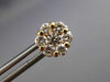 ESTATE 1.15CT DIAMOND 14K YELLOW GOLD CLASSIC FLOWER CLUSTER STUD EARRINGS 24554