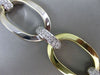 ESTATE EXTRA LARGE 2.50CT DIAMOND 14KT TWO TONE GOLD OVAL BY THE YARD BRACELET