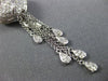 ESTATE LARGE 2.23CT DIAMOND 18KT WHITE GOLD 3D HEART JOURNEY LARIAT LOVE PENANT