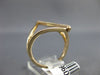 ESTATE EXTRA LARGE .12CT DIAMOND 14KT ROSE GOLD 3D V SHAPE TRIANGULAR BAR RING